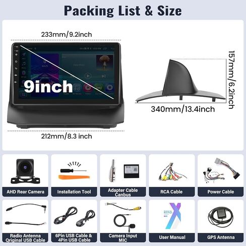 SIXWIN Android Car Stereo for Ford Fiesta 2009-2014 2G+32G with CarPlay Android Auto Mirror Link 26UI 9 Inch Touch Screen Car Radio Bluetooth GPS Navigation WiFi HiFi FM Radio SWC Backup Camera in Saudi Arabia