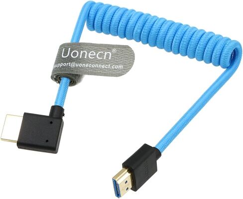 كابل 8K HDMI 2.1 ملفوف مضفر لسوني A7iv، Z-CAM F6، Z-Cam E2 Pro، سلك إيثرنت عالي السرعة 48 جيجابت في الثانية لـ Atomos Ninja V، RED Dolby Atmos، تلفزيون 8K 4K، كمبيوتر محمول in Kuwait
