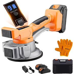 Tile Vibration Machine Tool - Upgraded and Enlarged Tile Suction Cup,10 Speed Adjustable Auto Leveling Handheld Tile Laying Machine