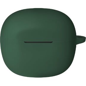 جراب Geiomoo من السيليكون لهاتف Skullcandy Rail ANC، غطاء واقٍ مزود بحلقة تسلق (أخضر مضيء)