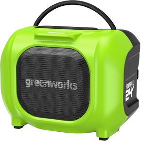 Greenworks 24V Bluetooth Speaker Kit, AC/DC Wireless Worksite Speaker, 2Ah Battery and Charger Included