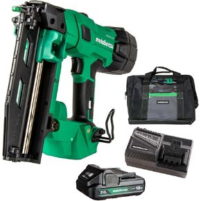 Metabo HPT Cordless 18V MultiVolt™ Straight Finish Nailer Kit | 16 Gauge | 1-18V 2.0Ah Lithium Ion Battery w/Fuel Gauge | Lifetime Tool Warranty | NT1865DMST