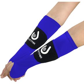 HARTPOR Volleyball Arm Sleeves Passing Forearm Sleeves with Protection Pad and Thumbhole for Youth Protect Arms Sting 1 Pair