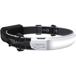 Liteband ACTIV 350 Wide-Beam LED Headlamp - 210° Illumination, 350 Lumens, Lightweight Design, AAA Batteries, Red LED Mode - Camping, Running, Hiking, Fits Hard Hats and Helmets, LBA350-AC, Carbon