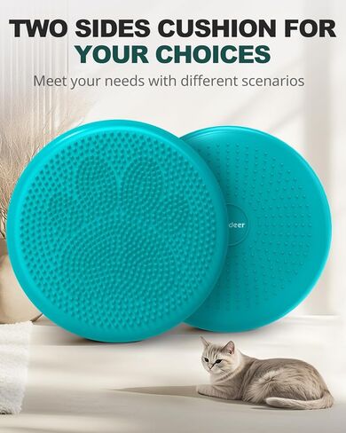 Trideer Wobble Cushion with Inflation Pump - Wiggle Seat for Sensory Kids(Multiple Colors), Core Balance Disc (Extra Thick) in Kuwait