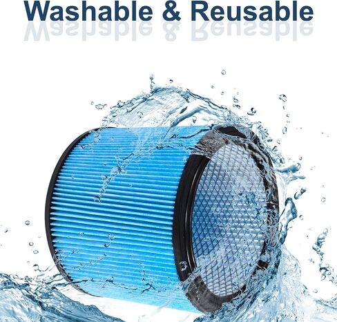 فلتر خرطوشة HQRP مكون من قطعتين متوافق مع Shop vac 90304 Type U 9030400 903-04 903-04-00 بديل يناسب معظم المكنسة الكهربائية الرطبة/الجافة in Kuwait