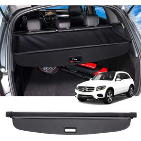 Powerty Custom Fit for Cargo Cover Mercedes-Benz GLC 2016-2022 GLC250 GLC300 GLC350 GLC43 AMG Rear Trunk Shade Retractable Trunk Shield Luggage Tonneau Security Cover Black (Not Fit GLC Coupe Series)…