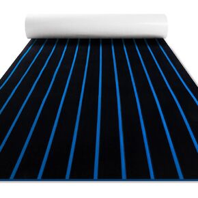 Fullfire Boat Flooring - EVA Foam Boat Decking - Faux Teak Marine Mat Self-Adhesive Marine Carpet for Motorboat RV Yacht Kayak 94" x 47"/35"/16"