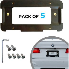 Rear Bumper License Plate Bracket for BMW 2000-2024, Plate Holder Set w 6 Screw Bolts & Wrench Kit, License Tag Mounting Kit, Quality Plate Holders in Kuwait