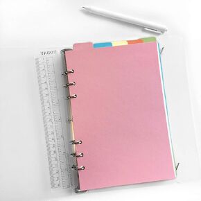 Zelten Refills/Loose Leaves for A5 Cover Ring Binder/Personal Organizer/Planner(A5 6 Holes, 2 Pockets 4 PCS)