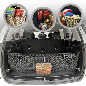 Trunk Envelope Style Mesh Cargo Net for Jeep Grand Cherokee L 7 Seats 2021 - 2024 Car Accessories - Premium Trunk Organizers and Storage - Vehicle Carrier Organizer for Grand Cherokee L