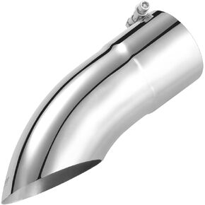 Upower 5 inch Turn Down Tail Pipe Tips 5" Inlet/Outlet 16" Long Exhaust Tip Stainless Steel Bolt-On Diesel Exhaust Tip