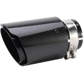 Carbon Fiber Exhaust Tip 2.25 Inlet 3.5 Outlet Gloss Black 2.25 Carbon Fiber Exhaust Tip Muffler Tip