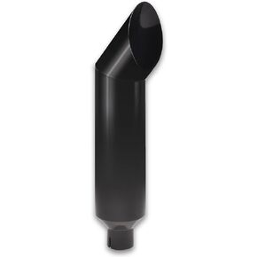 4 Inch Inlet 7 Inch Outlet Gloss Black Stainless Steel Miter Angle Cut Diesel Smoker Exhaust Stack Tip Diesel Exhaust Tip(Stack Smokers 4" ID Inlet 36" Long)