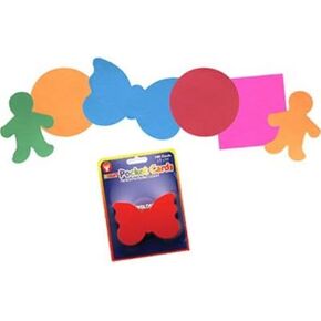 Hygloss Products Pocket Cards - Butterfly Paper Cut-Outs - Great for Pocket Charts - Teach Colors & Shapes - 6 Assorted Vibrant Colors - 2 ⅞ Inches - 100 Pcs