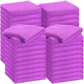 Shimeyao 30 Pcs Edgeless Microfiber Plush Towels for Cars Detailing Drying Wash Polishing Towel Plush Absorbent Microfiber Plush Microfiber Cleaning Cloths for Cars, 500 GSM, 16 x 16 Inch(Dark Blue)