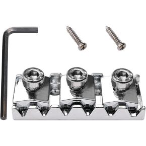 Metal Guitar Parts Strings Locked Nut 42.2mm for Floyd Rose Style Electric Guitar Tremolo Bridge, Silver