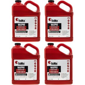1 Case of Four 1 Gallon Jugs of Red Max Synthetic 2 Stroke Oil w/ Fuel Stabilizer 50:1 Mix Ratio