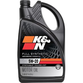 K&N Motor Oil: 5W-20 Synthetic Engine Oil: Premium Protection, High Mileage, 5 Quarts