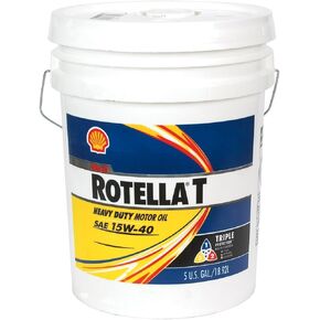 Shell Rotella 550019916 T Triple Protection 15W-40 Heavy Duty Engine Oil -1 - 5 Gallon Pail
