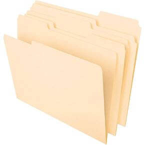 Classic Manila 1/3 Cut Top Label Folder - Letter Size | 100 Boxes | Various Label Positions | Organize Home and Office Paper