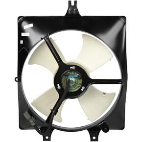 DNA MOTORING OEM-RF-0174 مجموعة مروحة تبريد الرادياتير على طراز المصنع كفاءة تبريد محسنة للاستبدال المباشر [متوافق مع 2003-2007 Accord 3.0L] أسود