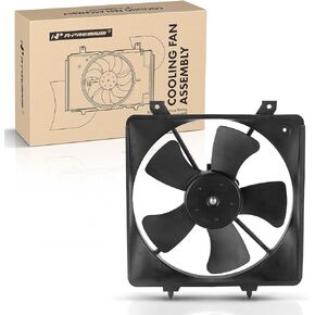 A-Premium Engine Radiator Cooling Fan Assembly Compatible with Select Mazda Models - Miata 1999-2005 - Replace# BP4W15025, BP4W15140