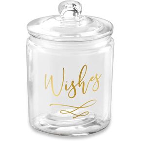 Kate Aspen Wish Heart Shaped Cards-Perfect for Weddings & Baby Showers Blessing Jar, One Size, gold, white in Kuwait