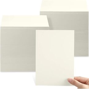 400 Sheet 5 x 7 Invitation Cardstock Heavy Weight Printer Paper Cardstock Thick Paper 110lb 300gsm Card Stock for Printer Index Cards Cover Postcards Blank Index Flash Note Greeting Stationery (Cream)