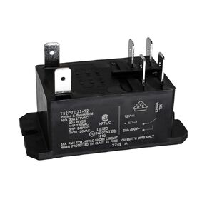 T92P7D22-12 Power Relay 6-1393211-9-12VDC, 30A General Purpose High Power PCB, Panel Mount Relay, DPST-NO