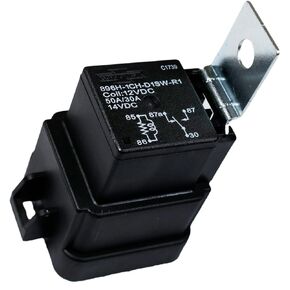 50/30A, 50A 12VDC Automotive Relay, 12V Form 1C, Dust Cover Type, Skirted Cover Cover, Weather Proof Version