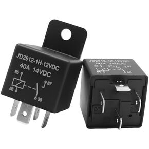 Car Relays 12V 4 Pin 40amp, Spst Model JD2912-1H-12VDC 40A 14VDC, Automotive Switches and Starters, SPST Relay for Car, Truck, Van, Motorcycle, Boat (2)