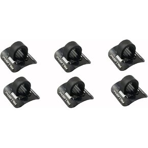 6pcs Alloy Guides W/C-Clips Alloy Bicycle Shift Brake Housing Line Tubing U Buckle for MTB Road Bike Brake Derailleur Shift Cables, Black