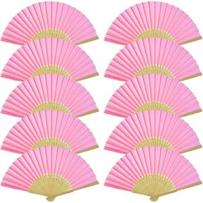 12 حزمة DIY مراوح قابلة للطي اليد الحرير الخيزران المحمولة مراوح قابلة للطي حفل زفاف الكنيسة ديكور غرفة مكتب المنزل in Kuwait