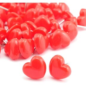 100pcs Heart Shape Push Pins for Home School Office Notice Board Cork Board,Cute Thumbtacks Tacks Decorative Pushpins Accessories Supplies Pink