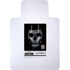 EUREKA ERGONOMIC & Call of DutyⓇ بساط كرسي ألعاب Vanguard Pacific Theatre للأرضيات الصلبة/السجاد، بساط كرسي مكتب عالي التحمل مع شفة، واقي أرضية المكتب المنزلي 36 × 48 شفاف