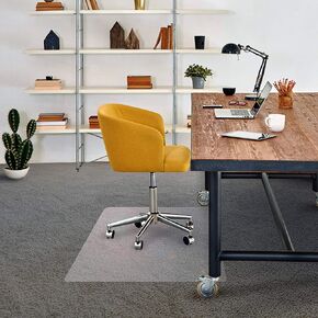 سجادة كرسي Floortex مقاس 48 × 60 بوصة للسجاد ذو الوبر المنخفض، شفاف، موديل: FRPF1115225EV