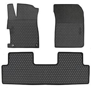 Car Floor Mat for Honda Civic 9th Generation 2012 2013 2014 2015, Custom Fit Rubber Black and Red Auto Floor Liners Mat All Weather Protection Heavy Duty Odorless