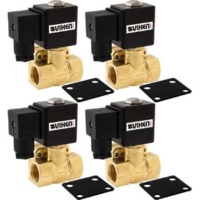 Vixen Air 1/2" NPT Air Ride Suspension High Flow Normally Closed Electric Air Valve (Solenoid) 250 PSI Two Corners VXF4012-4