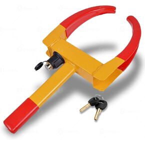 Wheel Lock Security Tire Clamp - Zone Tech Premium Quality Heavy Duty Anti- Theft Protective Vehicle Wheel Clamp