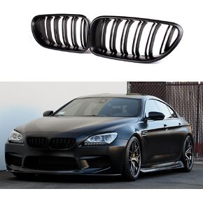 Front Grille, Kidney Grill Replacement for BMW 2012-2017 6 Series F06 F12 F13 (ABS, Gloss Black)