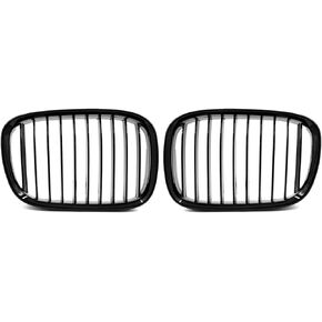 uxcell 2pcs Glossy Black Front Kidney Grille Grill for BMW E39 1999-2003 5 Series 528i 540i 4-Door