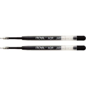 Itoya AQR-10BP-BK Aquaroller Pen Ink Refill 2-Pack Black