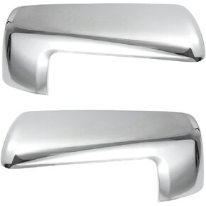 X AUTOHAUX Left Right Side Exterior Door Mirror Cover Cap Replacement Chrome Plated for Chevy Silverado 1500 for GMC Sierra 1500 2019 2020 2021 2022