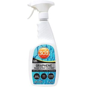 303 Products Marine Graphene Nano Spray Coating - Next Level Protection - Enhances Gloss and Depth - Reduces Water Spotting - UV Ray Protection- Safe to Use in the Sun - 32 fl. oz. (30251), White