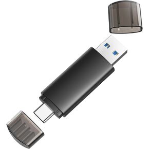 256GB USB C Flash Drive Dual USB 3.0 Flash Drive Type C + USB A Portable Type-C Flash Drive 2-in-1 USB-C Thumb Drive for Smartphone Tablet Computer Mac iPhone 15 Black