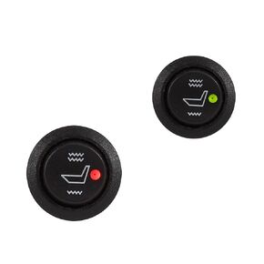 Heated Seat Switch, 1 Pair 12V 3 Pin Car Seat Warmer Switch, Universal Heated Seat Switch Round Heated Rocker Hi Low Off Control for Cars SUV Trucks RV Boats Motorcycles