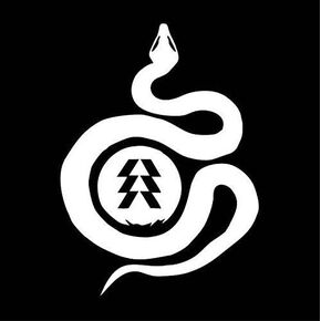 Snake Hunter Logo - Vinyl 5" Tall (Color: White) Decal Laptop Tablet Skateboard car Windows Stickers