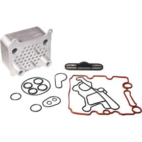 Engine Oil Cooler Kit - Compatible with Ford Trucks - Powerstroke 6.0L V8 F250, F-350, F450, F550 Super Duty, Excursion, E350, E-450 - Replaces Part 904-228, OCK388, 3C3Z 6A642 CA - Gasket Seal Kit