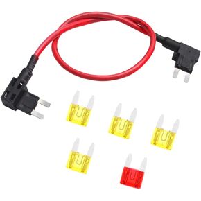 TIPM Bypass Cable, Tipm Fuse Bypass, Fuse Jumper Connector, Repair Fuel Pump Relay Fuse Holder TIPM Compatible with 2007-2016 Dodge Ram 1500 2500 3500 Chrysler/VW/Grand Wrangler Liberty, 14AWG Wire